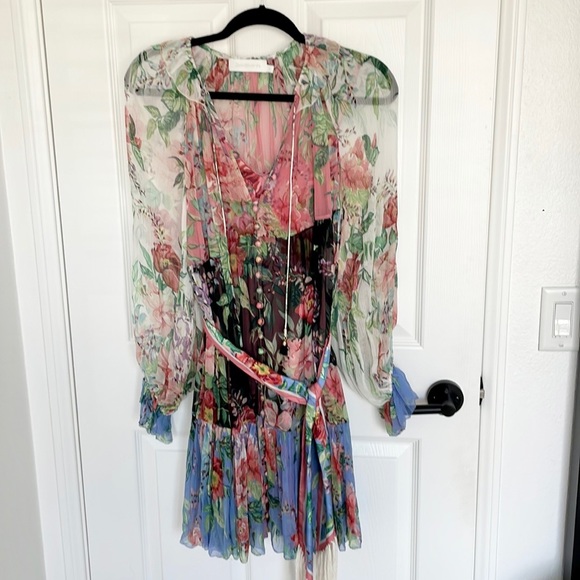 Zimmermann Bellitude Spliced Dress Size 0 - Picture 2 of 4